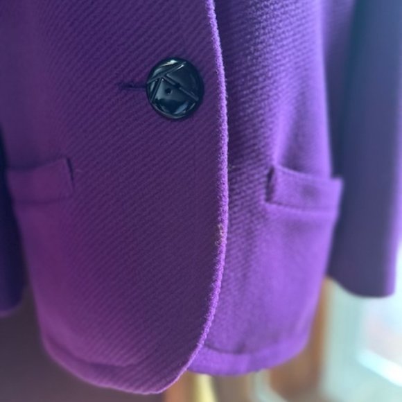 KRIZIA Vintage Purple Jacket Coat - IT42 - US 6 - Picture 8 of 11